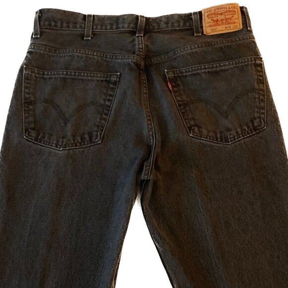 Levi's 550 Men’s Black Relaxed Fit Straight Leg Jeans 100% Cotton Size 38 X 32 - Picture 4 of 6